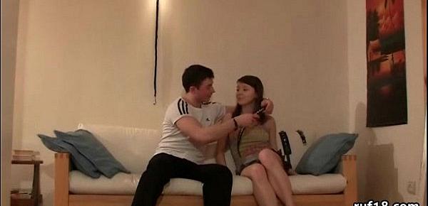  Kinky teen rammed deep in her fuckholes